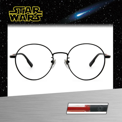 Star Wars：黑暗勢力紅光劍 圓框眼鏡︱亮黑