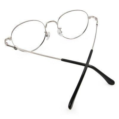 LINE FRIENDS★熊大款｜腳腳印章 波士頓框眼鏡｜鐵銀藍