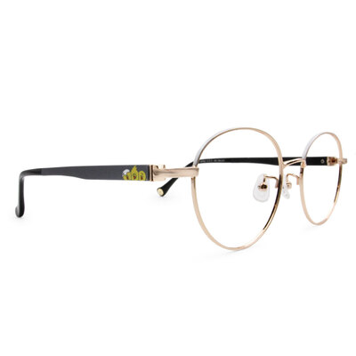 LINE FRIENDS★莎莉款｜玩耍小雞 橢圓框眼鏡｜蜜白金