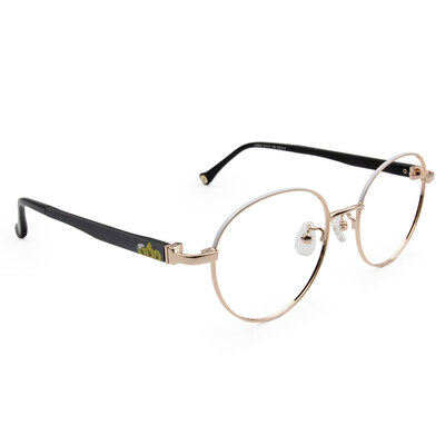 LINE FRIENDS★莎莉款｜玩耍小雞 橢圓框眼鏡｜蜜白金