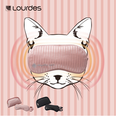 Lourdes速暖型貓咪釋壓溫熱眼罩(粉)AX-KX512PK