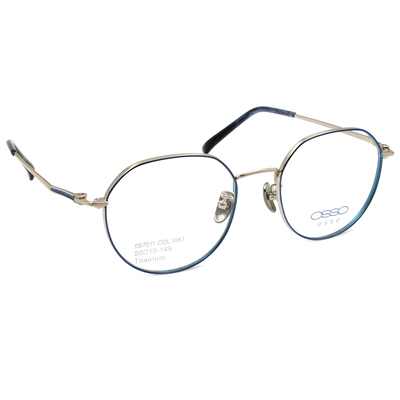 OSSO | 個性搖滾多邊框眼鏡 金屬藍