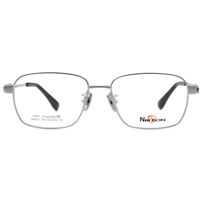 NIKSON | 設計質感方框眼鏡 純銀色