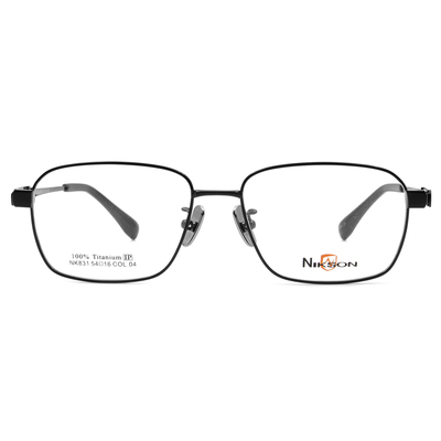 NIKSON | 設計質感方框眼鏡 純黑色