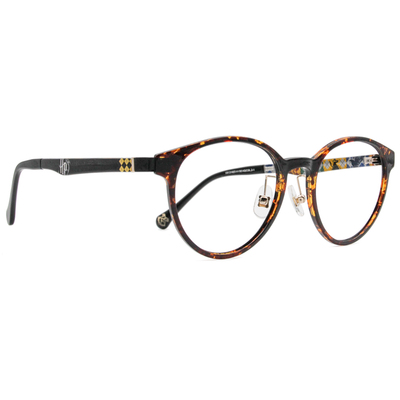 哈利波特 | 霍格華茲四學院波士頓框眼鏡 玳瑁棕