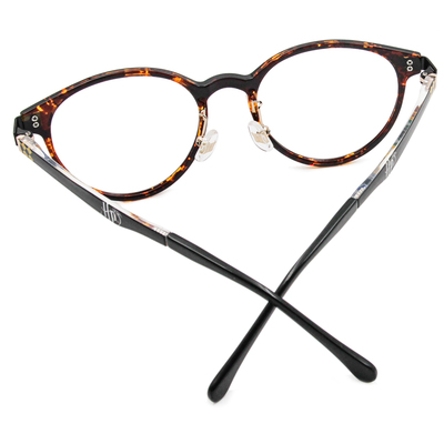 哈利波特 | 霍格華茲四學院波士頓框眼鏡 玳瑁棕