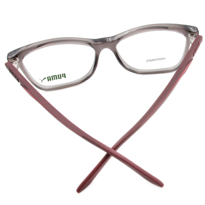 PUMA l 造型款威靈頓框眼鏡 透灰色