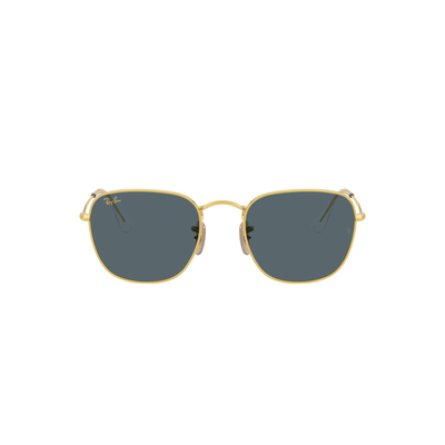 Ray Ban l 時尚造型款方框太陽眼鏡 透灰藍/金