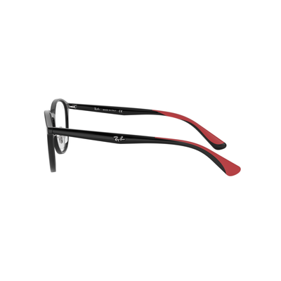 Ray Ban l 自信大方圓框眼鏡 睿智黑/紅