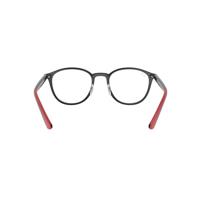 Ray Ban l 自信大方圓框眼鏡 睿智黑/紅