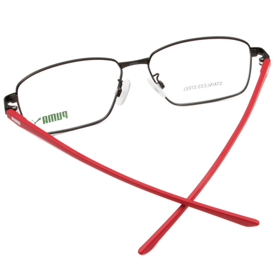 PUMA l 城市風格方框眼鏡 鋼質黑/紅
