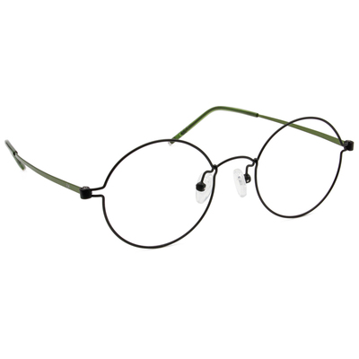極．纖細輕款｜都會時尚圓框眼鏡 酷炫黑/綠