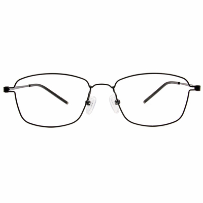 極．纖細輕款｜都會時尚方框眼鏡 鋼質黑