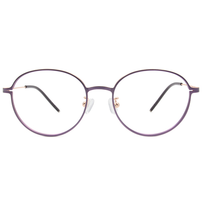 極．纖細輕款｜造型波士頓框眼鏡 紫芋/金