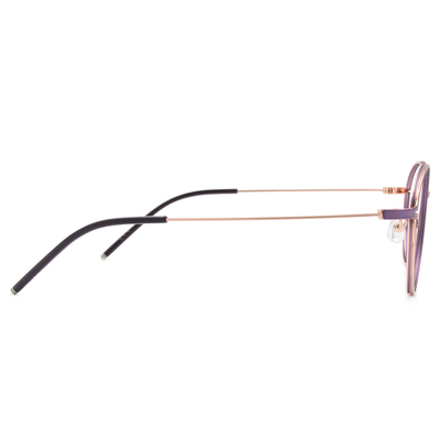 極．纖細輕款｜造型波士頓框眼鏡 紫芋/金