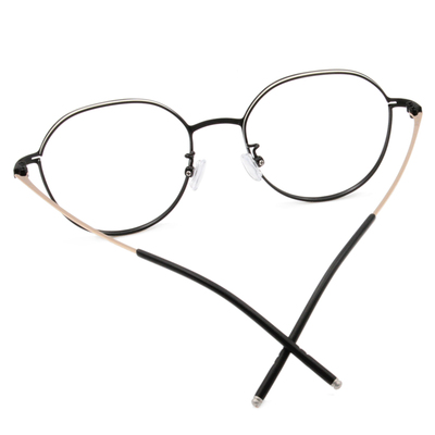 極．纖細輕款｜造型多邊圓框眼鏡 經典霧黑/白