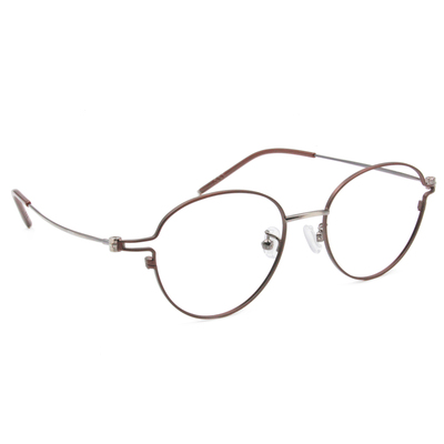 極．纖細輕款｜輕盈舒適波士頓框眼鏡 拿鐵棕