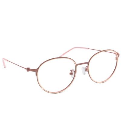 極．纖細輕款｜金圈極細邊波士頓框眼鏡 氣質粉