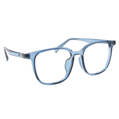 極．纖細輕款｜隨性款大方框眼鏡 琉璃藍