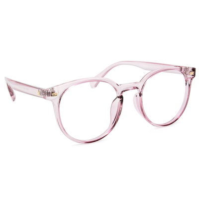 極．纖細輕款｜簡約有型圓框眼鏡 透粉紫