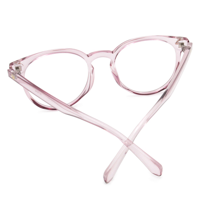 極．纖細輕款｜簡約有型圓框眼鏡 透粉紫