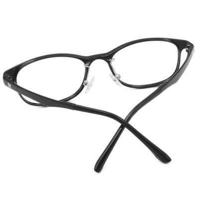 極．纖細輕款｜輕巧優雅長方框眼鏡 水墨黑