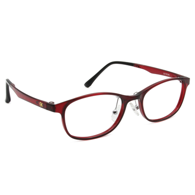 極．纖細輕款｜輕巧優雅長方框眼鏡 波爾多紅