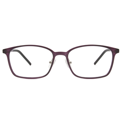 極．纖細輕款｜經典細邊方框眼鏡 葡萄紫