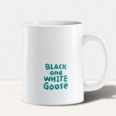 伸縮自如的雞與鴨 | 黑白鵝-乾杯 陶瓷杯