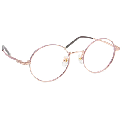 SOU・SOU l 搖搖蘿蔔草 圓框眼鏡❀玫金/粉紫