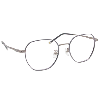 SOU・SOU l 搖搖蘿蔔草 多邊框眼鏡❀金屬靛藍