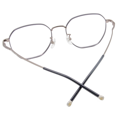 SOU・SOU l 搖搖蘿蔔草 多邊框眼鏡❀金屬靛藍