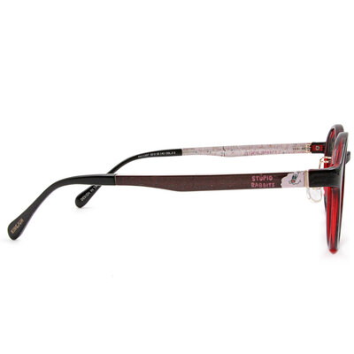 ❰台灣設計師聯名❱_KINGJUN系列｜他是蠢兔 圓框眼鏡 ｜霧黑/透紅