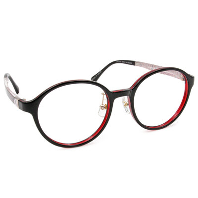 ❰台灣設計師聯名❱_KINGJUN系列｜他是蠢兔 圓框眼鏡 ｜霧黑/透紅
