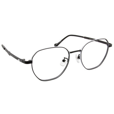 ❰台灣設計師聯名❱_LAIMO系列｜滿版來貘 多邊框眼鏡｜質感黑白