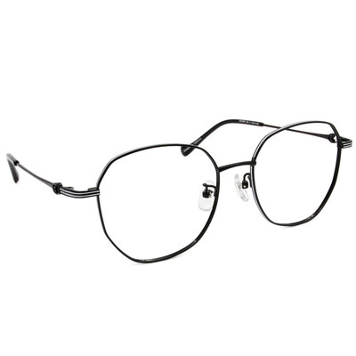 ❰台灣設計師聯名❱_LAIMO系列｜極簡來貘 多邊框眼鏡｜亮眼黑