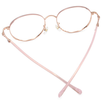 ❰台灣設計師聯名❱_KINGJUN系列｜蠢兔也很溫柔 圓框眼鏡 ｜溫柔粉