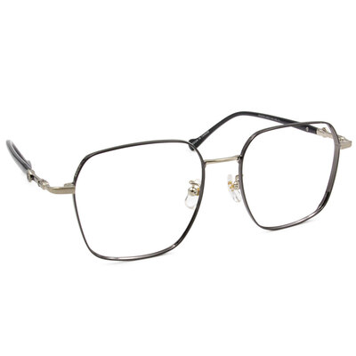 ❰台灣設計師聯名❱_KINGJUN系列｜BT與眼鏡的邂逅 大方框眼鏡 ｜拉絲金/亮槍