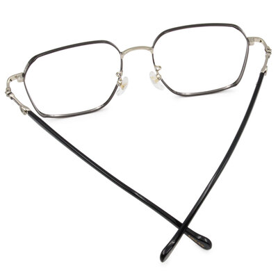 ❰台灣設計師聯名❱_KINGJUN系列｜BT與眼鏡的邂逅 大方框眼鏡 ｜拉絲金/亮槍