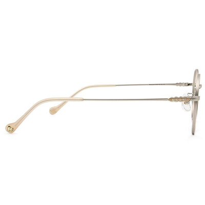 ❰台灣設計師聯名❱_小高潮色計事務所系列｜經典Logo 金銀邊 圓框眼鏡 ｜魅力金/銀