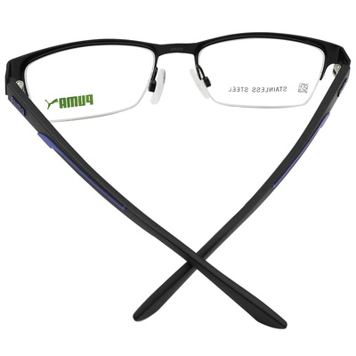 PUMA l 個性犀利長方半框眼鏡 基礎黑