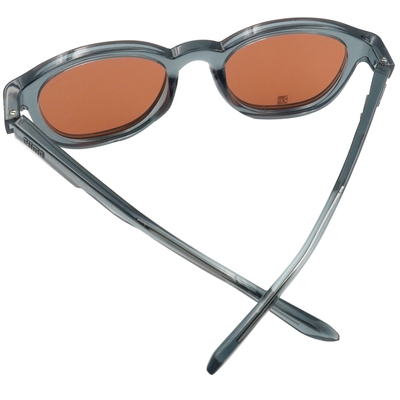 PUMA l 嬉皮潮流圓框太陽眼鏡 透藍灰