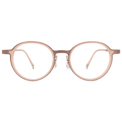 極‧舒適3.0系列 l 英倫復古多邊套圓框眼鏡 | 松果棕