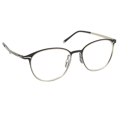 極‧舒適3.0系列 l 高雅多邊圓框眼鏡 | 黑X銀