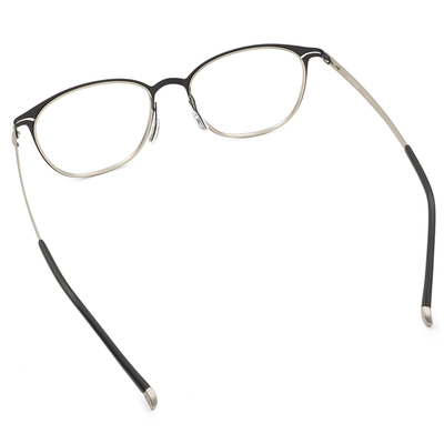 極‧舒適3.0系列 l 高雅多邊圓框眼鏡 | 黑X銀