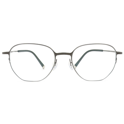 極‧舒適3.0系列 l 極彈大膽多邊圓框眼鏡 | 霧鐵黑
