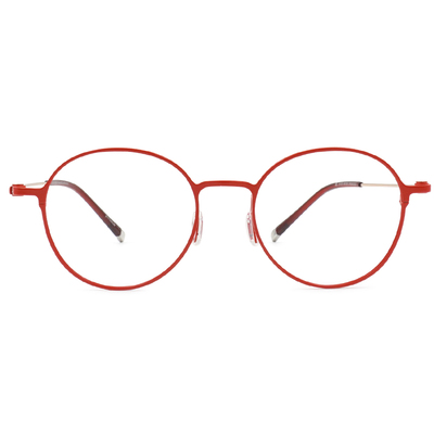 極‧舒適3.0系列 l  精巧極細圓框眼鏡 | 野莓紅