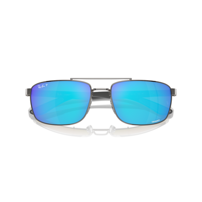 Ray Ban l 陽光活潑方框太陽眼鏡 | 流光銀