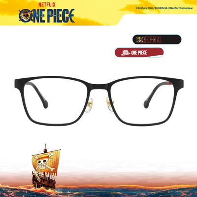 ONE PIECE |草帽軍團長 方框眼鏡|霧黑X紅