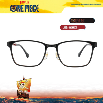 ONE PIECE |草帽軍團長 方框眼鏡|亮黑X紅